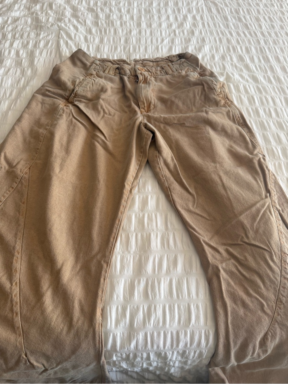 Free People Spotlight Washed Barrel Chino Pant Size 2 Regular - Picture 4 of 5